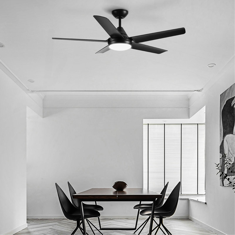 Ventilateur de plafond 48 po DEL contemporain avec télécommande