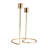 Decorative Candle Holder with Swirled Sculptural Base – Modern 2-Taper Tabletop Candle Holder for Dining Table, Shelf Decor, or Entryway Accent – Cast Metal Accent – 8"-89117371