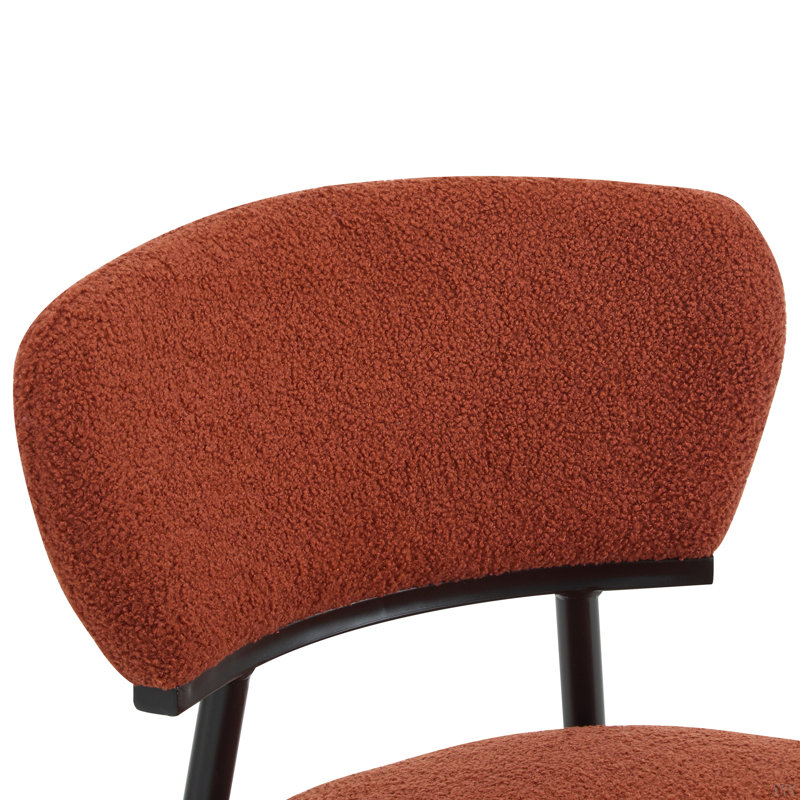Ensemble de 2 chaises de salle à manger rembourrées, Orange