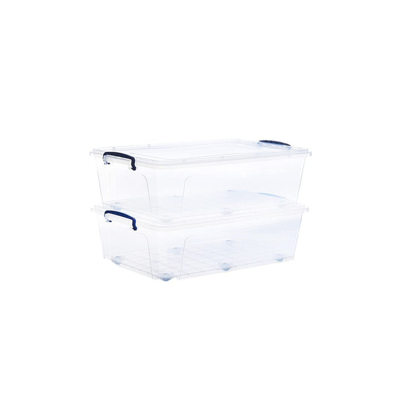 Storage Bins with Lids, 42 Quart Clear Plastic Containers for Organizing, Stackable Totes, BPA Free, Odor Free, Organizer Boxes for Home, and Dorm