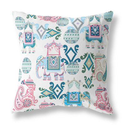 26 X 26 Broadcloth Floral Throw Pillow