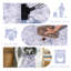 Tapis décoratif lavable à motif abstrait pour tapis doux