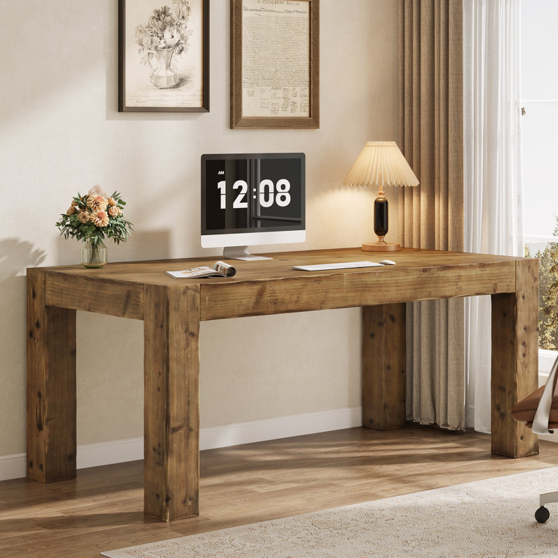 Bureau d'ordinateur 63 po, Brun