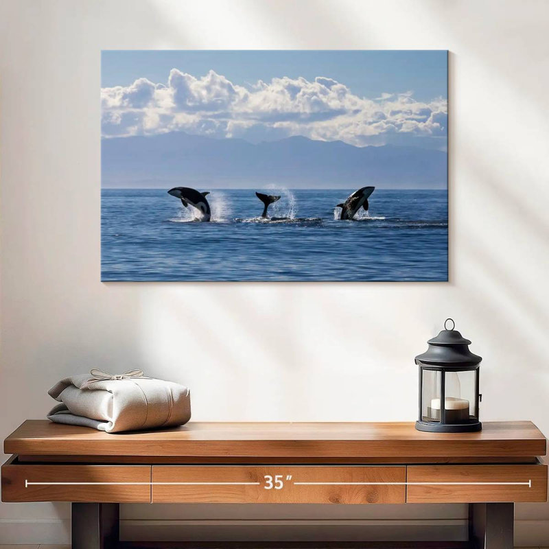 Brampt Lively Killer Whales, 16" H x 24" W