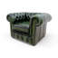 Chesterfield 3 Piece Suite. 3 Seater Sofa + Club Chair + Queen Anne Wing Chair Leather Sofa Suite Offer Antique-1109694199