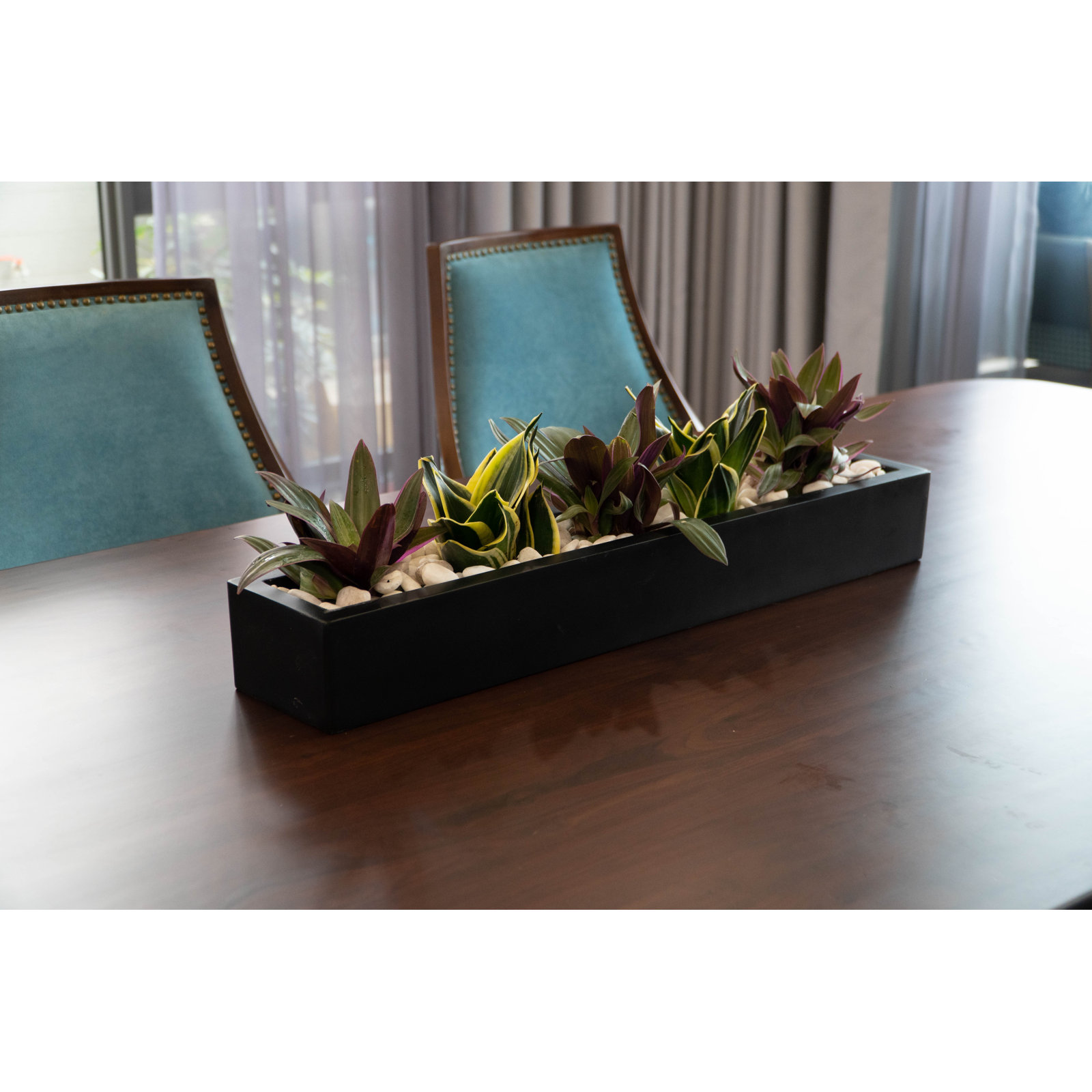 Connoisseur Planter Box, Black, 30" H x 48" W x 12" D