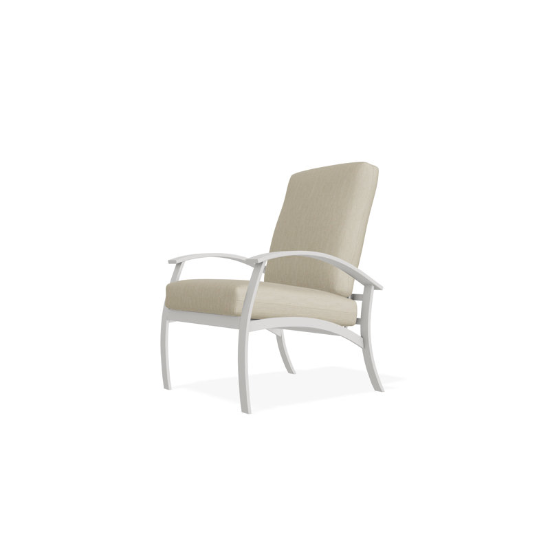 Belle Isle Cushion Deep Seating Arm Chair, Snow, Canvas Haze