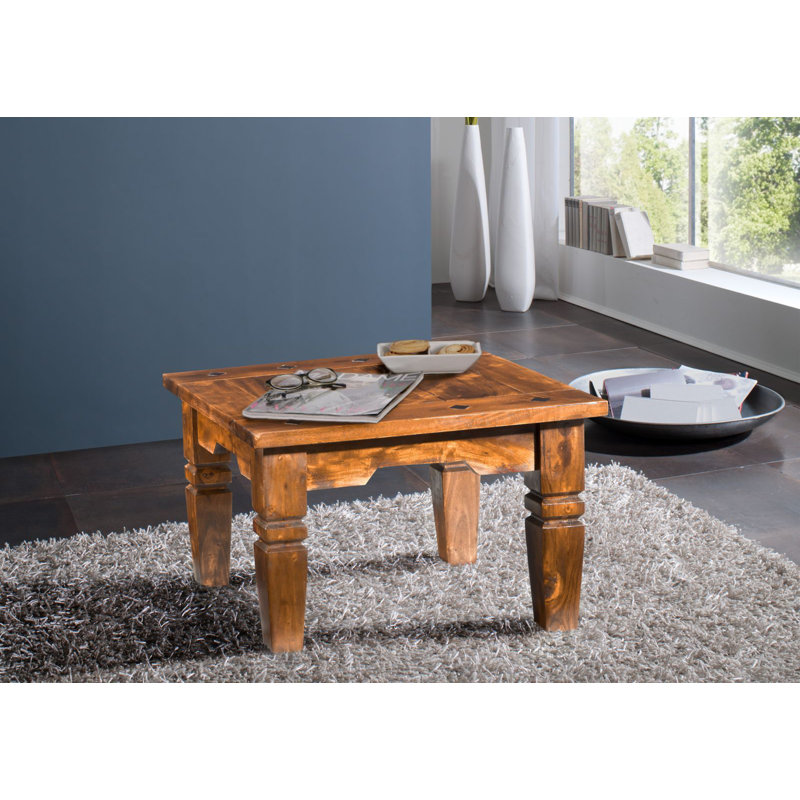 Oxford Solid Wood Four Leg Coffee Table, 40cm H x 60cm L x 60cm W, Honey