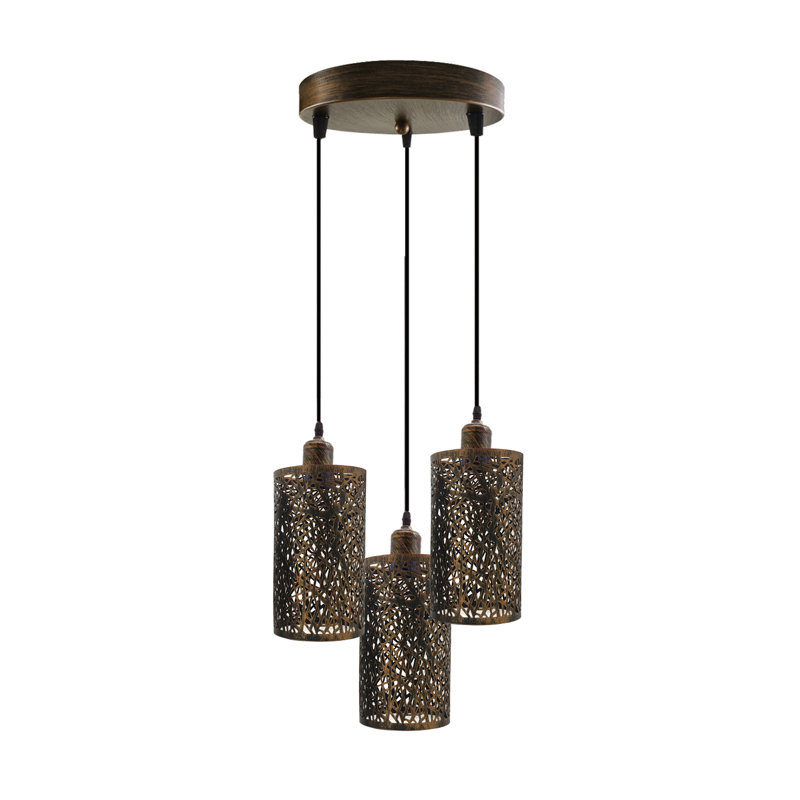 Timeo 3 - Light Cluster Pendant, Brushed Copper