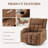 Luxury Chenille Massage Recliner with Heat & Adjustable Angles-2009935036