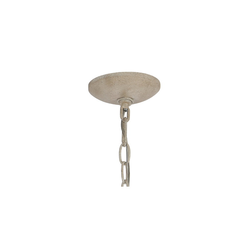 Luminaire suspendu géométrique à 4 lumières, Blanc antique