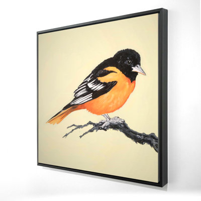 " Realistic Little Bird On A Branch "