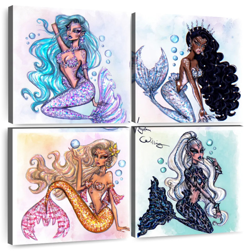 Sirènes de mer Ashelle, H 26 po x l 26 po