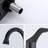 Matte Black Bathroom Faucet 4 Inches , 360 Rotatable Spout With Pop Up Drain, Metal Material, & , Rust-, Water Soft Bubble, Dependable Drip- Ceramic Disc Cartridge, Elegant Double Handles For Precise-125036393