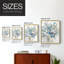 «Blue Contemporary Bouquet», reproduction encadrée - bois massif-859820973-859820961