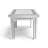 Oneka 63" Modern Dining Table Mirrored Glass Top with 4 Legs Glam Faux Crystal Inlay