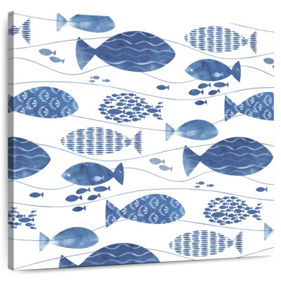 Ashelle Abstract Blue Fish
