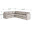 Canapé modulaire en tissu 6 pièces en forme de L-115311426