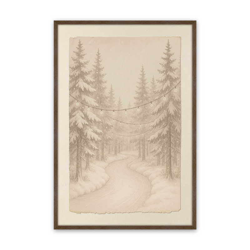 Twilight Pathway Art Print, 24" x 36", Walnut