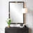Ciceklic Dark Wood & Brass Mirror