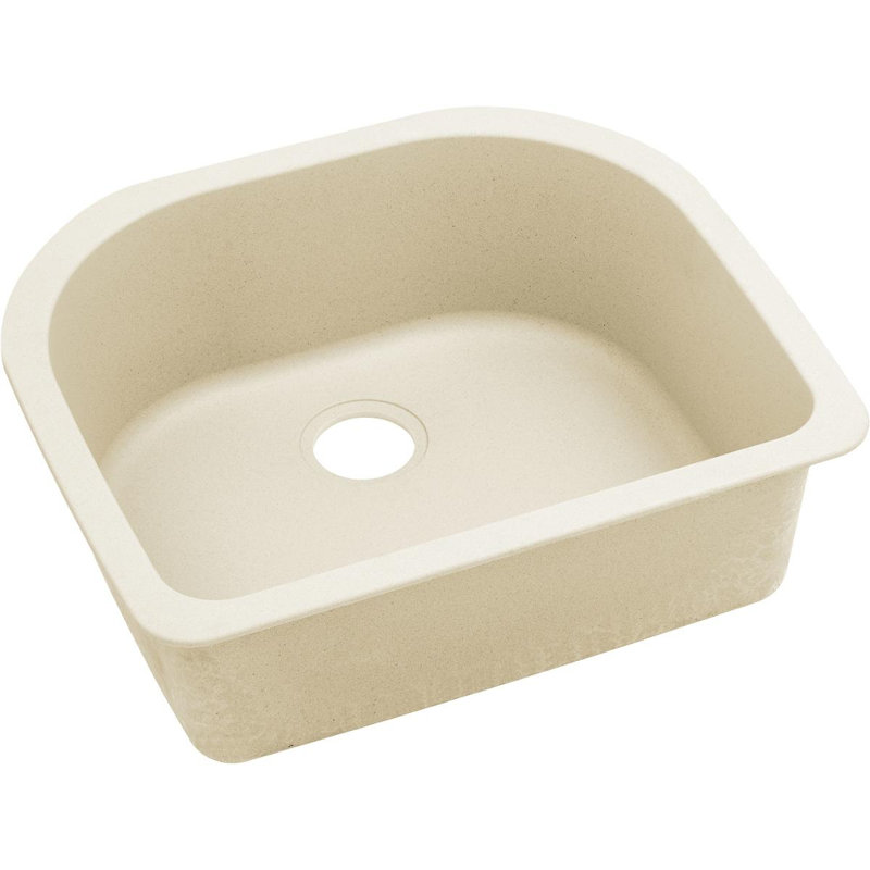 Quartz Luxe 25" L x 22" W Undermount Kitchen Sink, Parchment