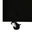 Table basse noire avec tiroirs pratiques et roulettes