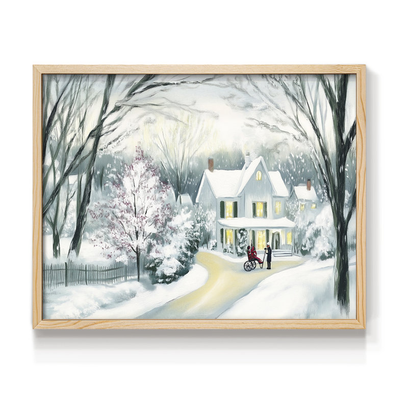 Art de Noël - DCLIV - Reproduction encadrée - Restickable, Naturel, H 22 po x l 28 po