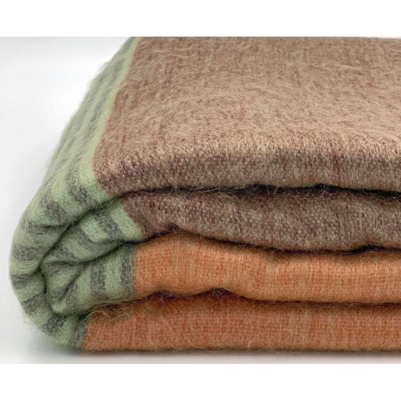 Alandria Throw Blanket, Green/Brown