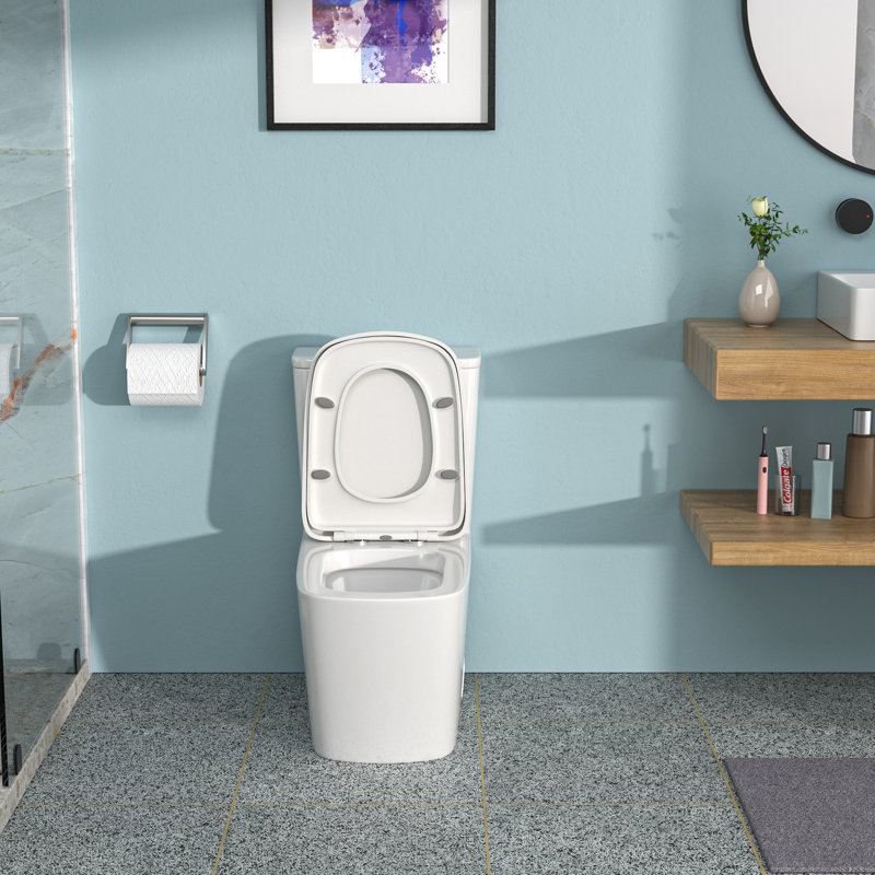 Toilette monobloc en céramique, avec chasse d'eau