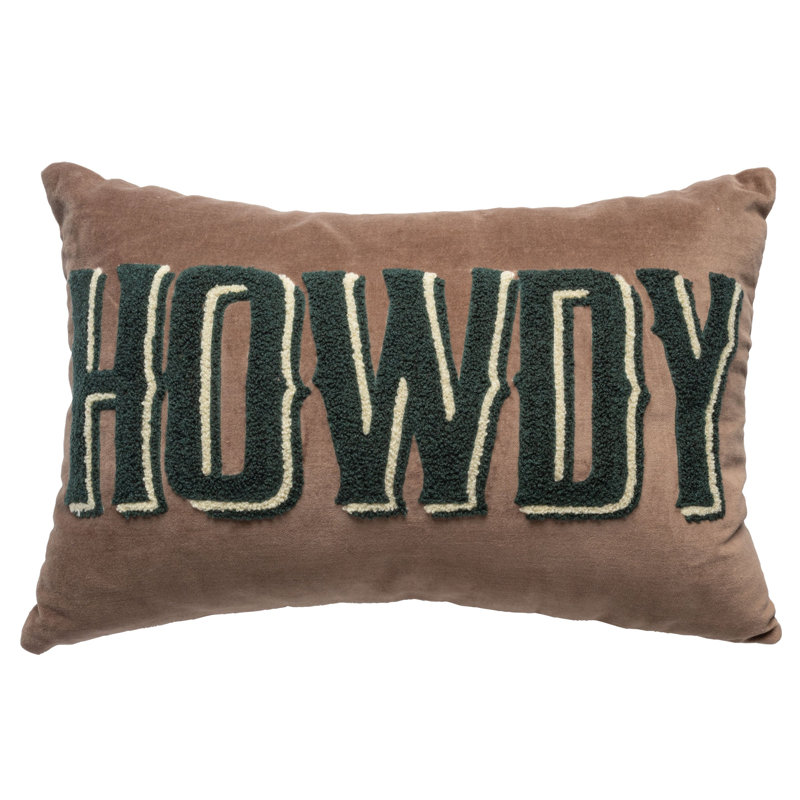 VELVET PILLOW LUMBAR  HOWDY
