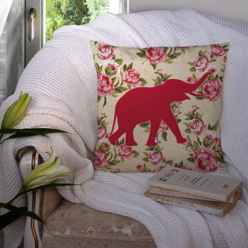  Coussin Elephant Shabby Elegance, Jaune clair