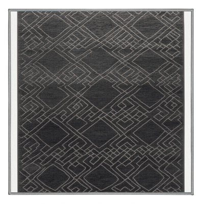 Machine Washable Trellis Gray Area Rug