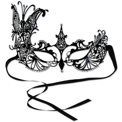 Masque en métal filigrané