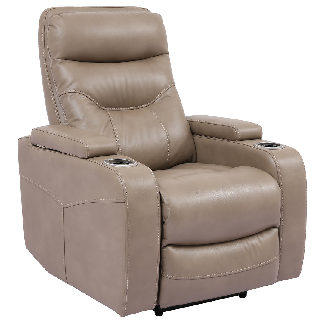 Zachriah 33" Upholstered Power Recliner with Adjustable Headrest with Square Arms (Set of 2) Orren Ellis Upholstery