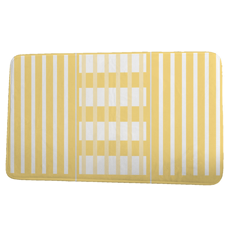 Tapis pour salle de bain Naomi, l 17 po x L 24 po, Jaune