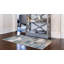 Tapis bleu clair tissé à la machine à motif abstrait Keimar-24431691