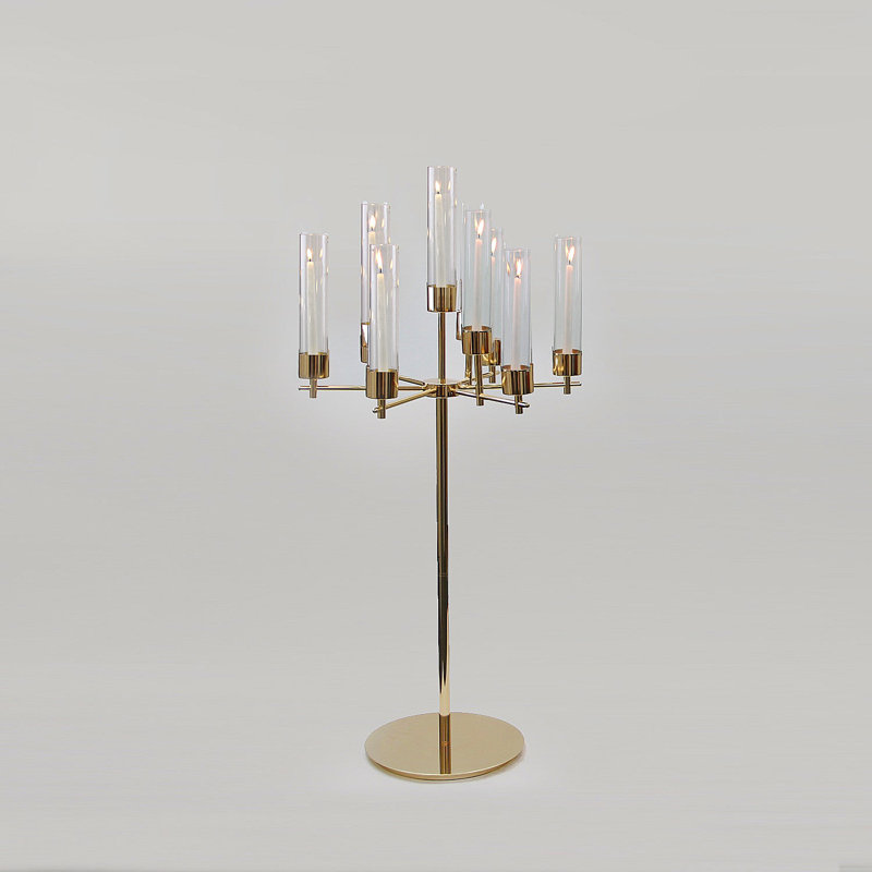 10-Arms Grand Floor Candelabra, Gold