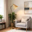 Lampe sur pied 62 po Boho Rattan