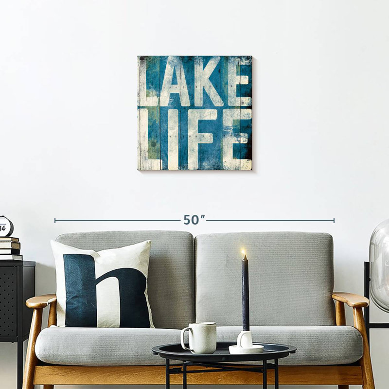 Bleu clair Tergel Lake Life, H 20 po x l 20 po