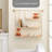 Anton Solid Wood 3-Piece Floating Shelf with Metal Pipe Frame-73049558