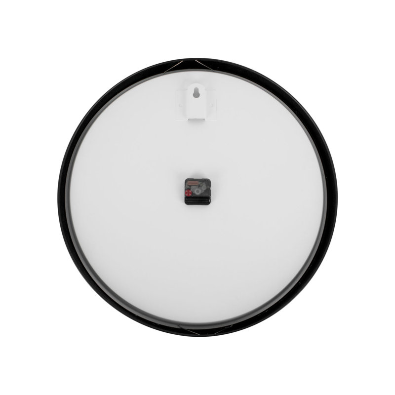Metal Wall Clock, White, 30cm H x 30cm W x 5cm D