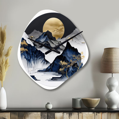 Horloge murale Devens Golden Horizon - paysage