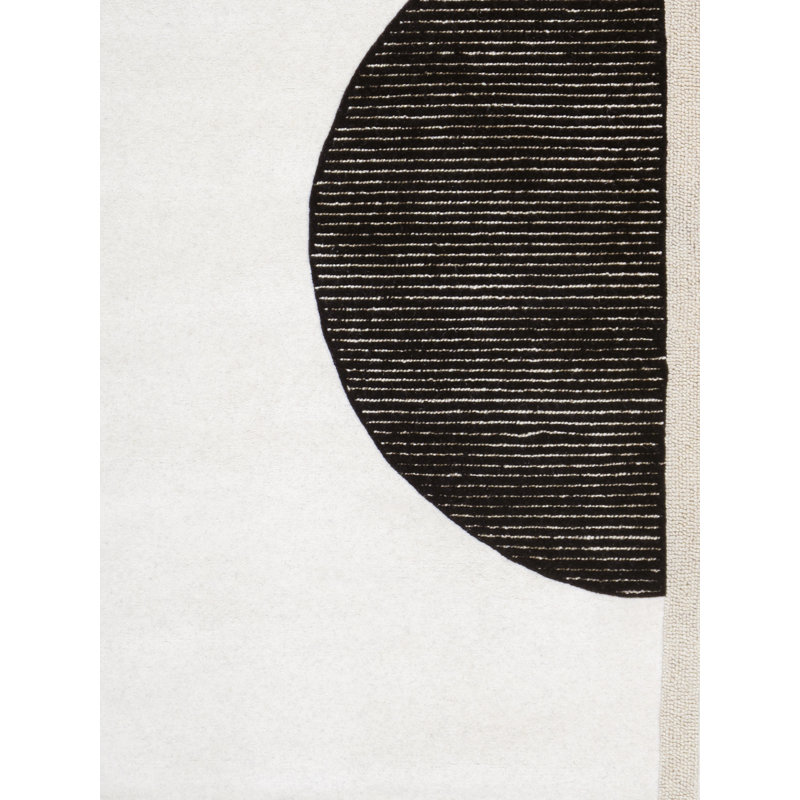 Edgy Hand Tufted Abstract Area Rug, Rectangle 5' x 8'