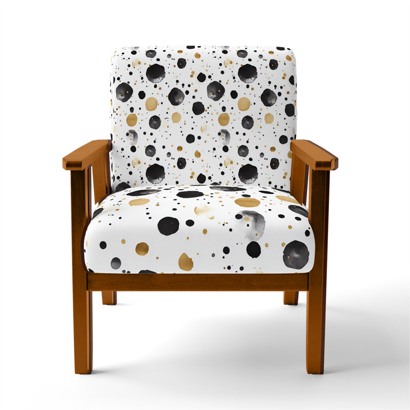 Chaise d'appoint moderne - fauteuil à bulles, Accoudoirs carrés bruns