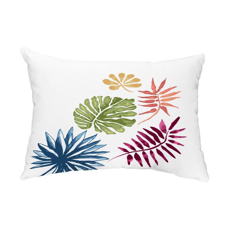 Floral Outdoor Reversible Throw Pillow