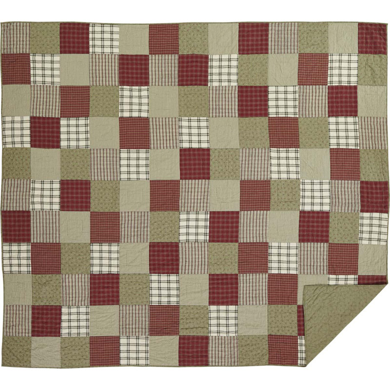 Prairie Winds Farmhouse / Country Patchwork Quilt, King Quilt
