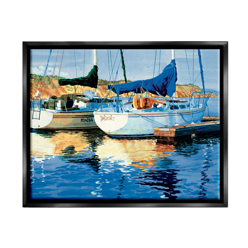 Art mural sur toile Stupell Industries, Cadre flottant noir de jais, H 17 po x l 21 po x P 1,7 po