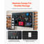 Panneau mural à lattes, 8 x 4 pi, paroi de garage en PVC avec conception modulaire, panneau à lattes noir facile à installer avec structure de couplage et découpage bricolage, convient au rangement et à la présentation-16703249-16703251