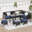 Ensemble de mobilier d'extérieur 7 pièces
