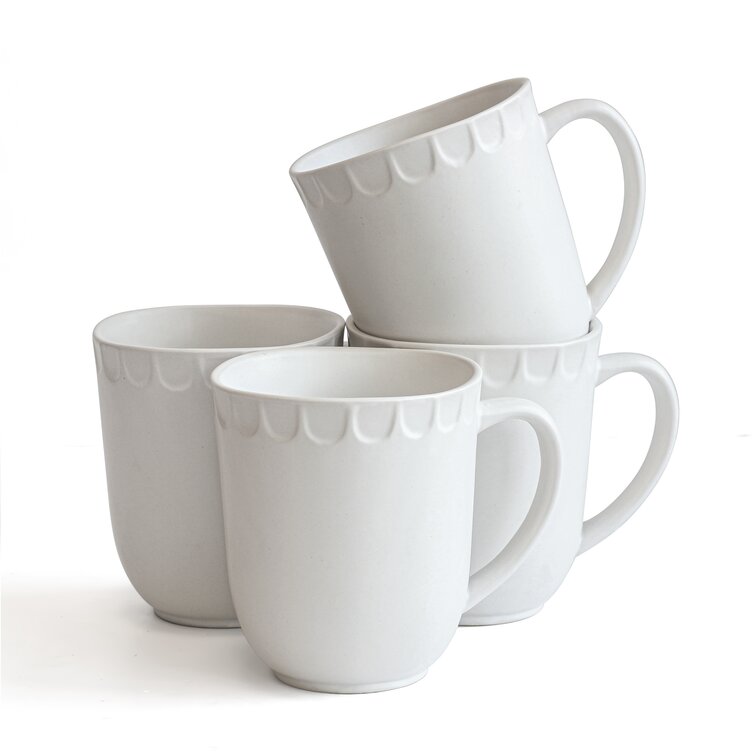 Modern White Matte Coffee Mugs, 250 ML, Microwave Safe, Dishwasher Saf –